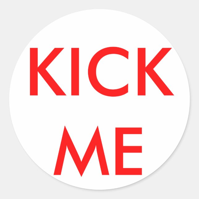 kick me stickers (Front)