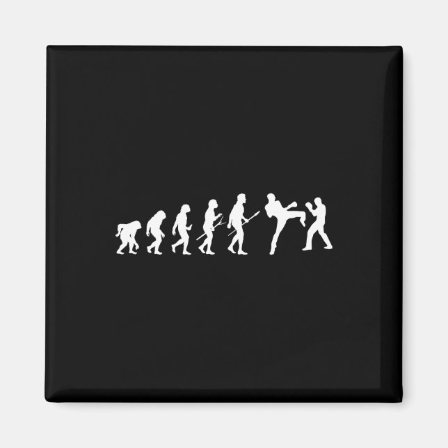 Kick Mma Kickboxing Boxer Boxing Human Evolution S Magnet (Front)