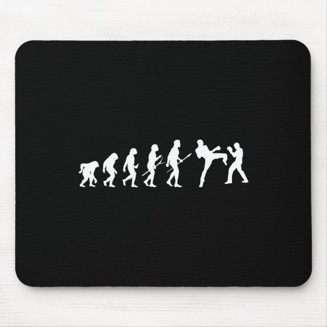 Kick Mma Kickboxing Boxer Boxing Human Evolution S Mouse Mat (Front)
