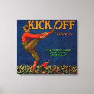 Kick Off Orange LabelRedlands, CA Canvas Print