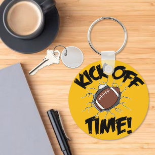 Kick Off Time-Football Key Ring