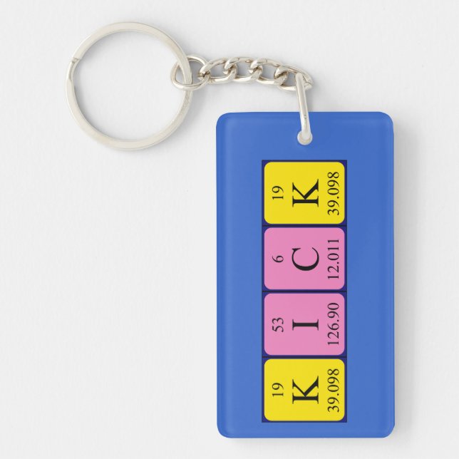 Kick periodic table name keyring (Front)