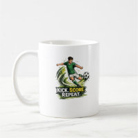 Kick Score Repeat Soccer Player Motivational Sport