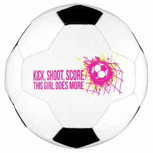 Kick shoot score this girl does more soccer football