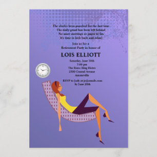 Kick up your Feet Female Retirement Party Invitation