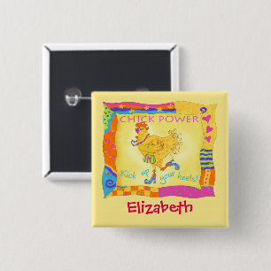 Kick Up Your Heels Chick Power Name Badge