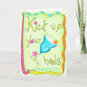 Kick up Your Heels Greeting or Note Card Green