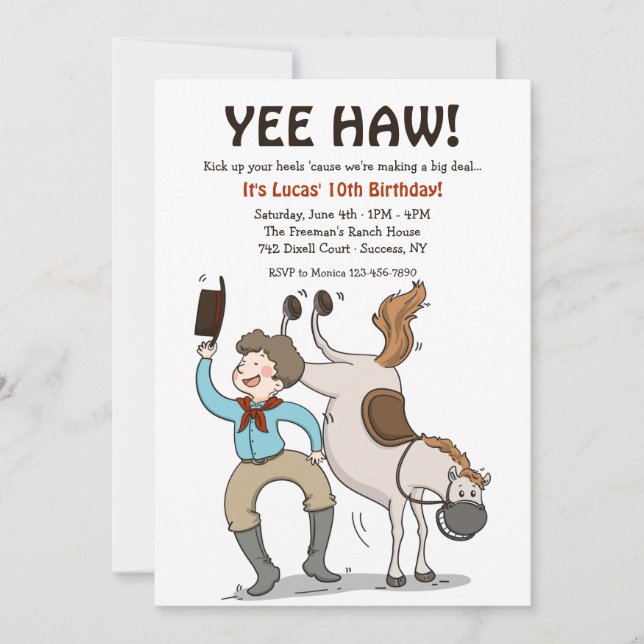 Kick Up Your Heels Invitation (Front)