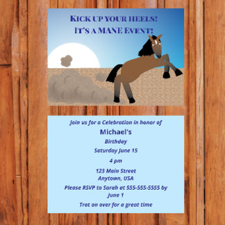 Kick up your heels, it's a mane event invitation