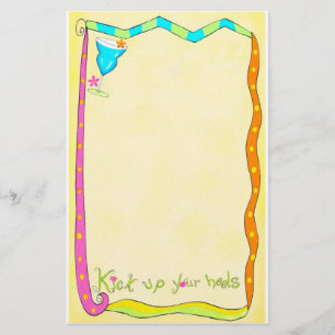 Kick up Your Heels Yellow Stationery
