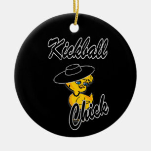 Kickball Chick #4 Ceramic Tree Decoration
