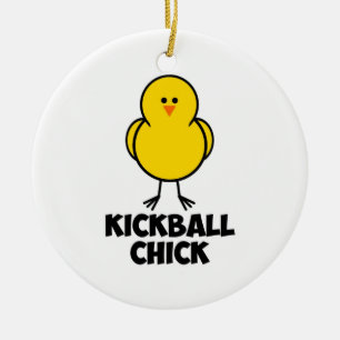Kickball Chick Ceramic Tree Decoration