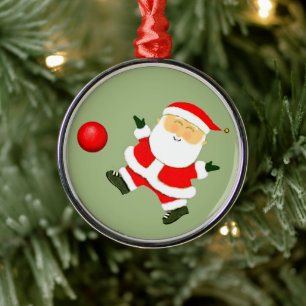 Kickball Holiday Gifts Metal Tree Decoration