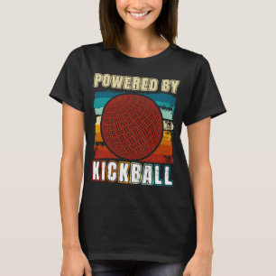 Kickball Player Retro Powered By Kickball Kickball T-Shirt