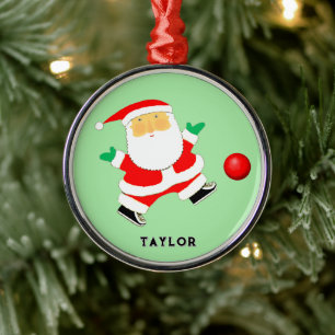 Kickball Sports Holiday Gift Metal Tree Decoration