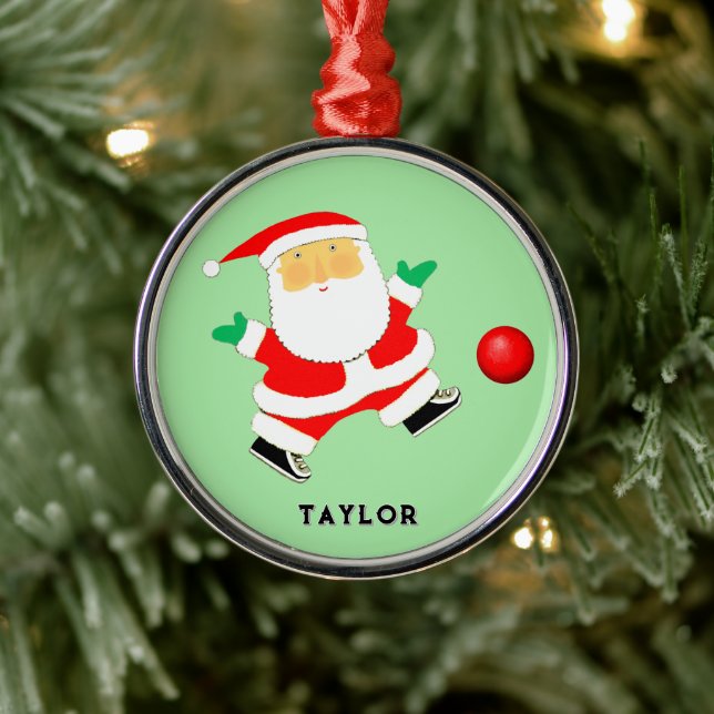 Kickball Sports Holiday Gift Metal Tree Decoration (Tree)