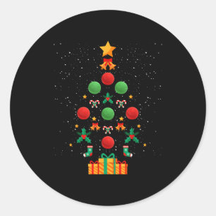 Kickball Team Christmas Tree Xmas Classic Round Sticker