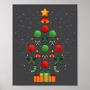 Kickball Team Christmas Tree Xmas  Poster