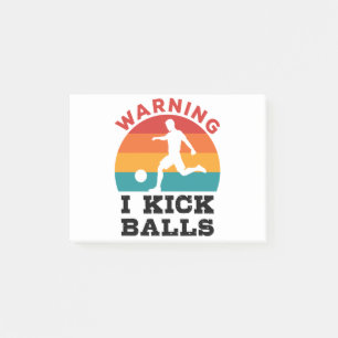 Kickball Warning I Kick Balls Post-it Notes