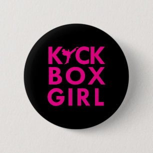 Kickbox Girl Karate Kickboxing Martial Arts 6 Cm Round Badge