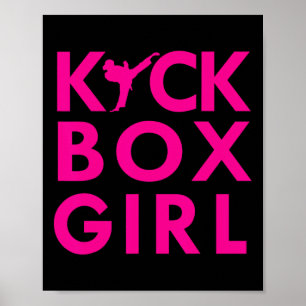 Kickbox Girl Karate Kickboxing Martial Arts Poster