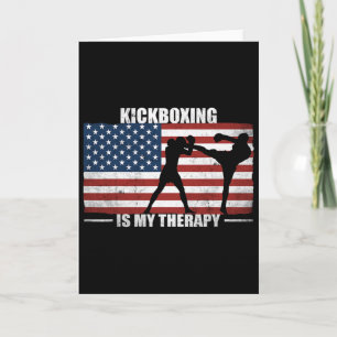 Kickboxer American Flag Vintage Us Kickboxing Is M Card