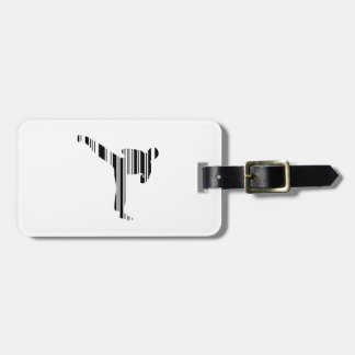 KICKBOXER BAR CODE Kickboxing Barcode Pattern Luggage Tag