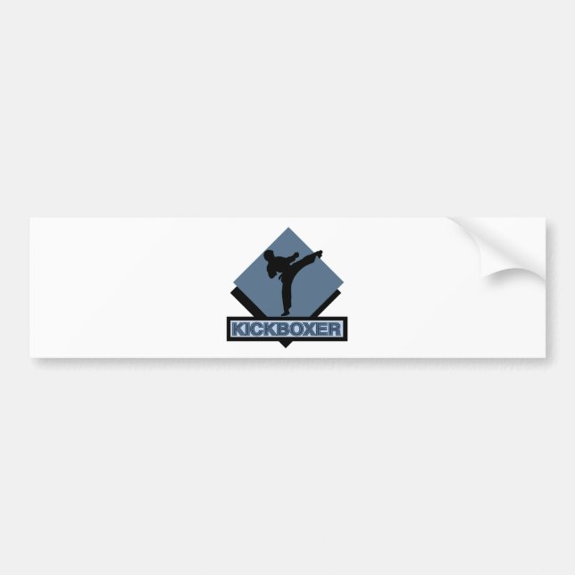 Kickboxer blue diamond bumper sticker (Front)