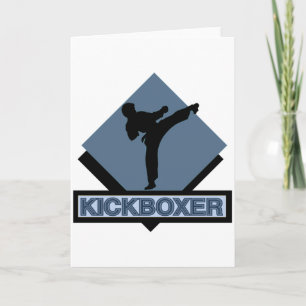 Kickboxer blue diamond holiday card