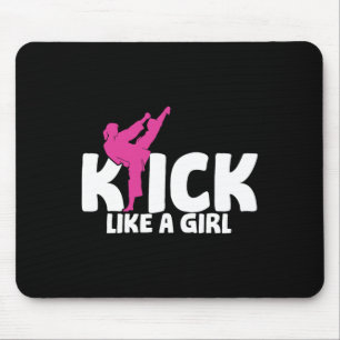 Kickboxer Girl Fighter Kickboxing Martial Arts Mma Mouse Mat