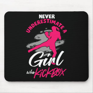 Kickboxer Girl Fighter Kickboxing Mma Sports Marti Mouse Mat