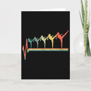 Kickboxer Girl Funny Kickboxing Heartbeat Gift  Card