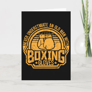 Kickboxer Kickboxing Boxer Boxing Vintage Design Card