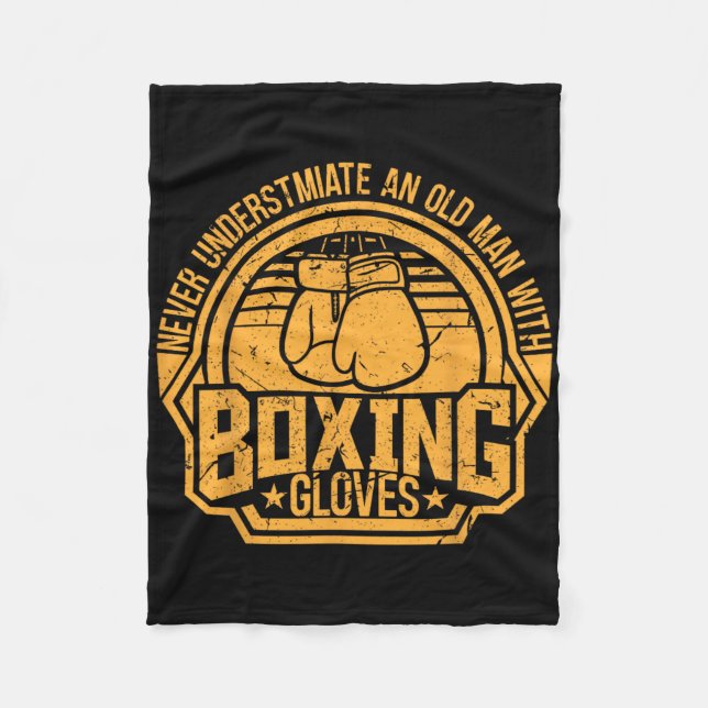 Kickboxer Kickboxing Boxer Boxing Vintage Design  Fleece Blanket (Front)