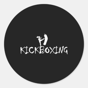 Kickboxer Kickboxing Martial Arts Boxing Mma Sparr Classic Round Sticker