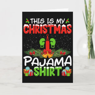 Kickboxer Kickboxing Xmas Pajama Shirt Christmas H Card