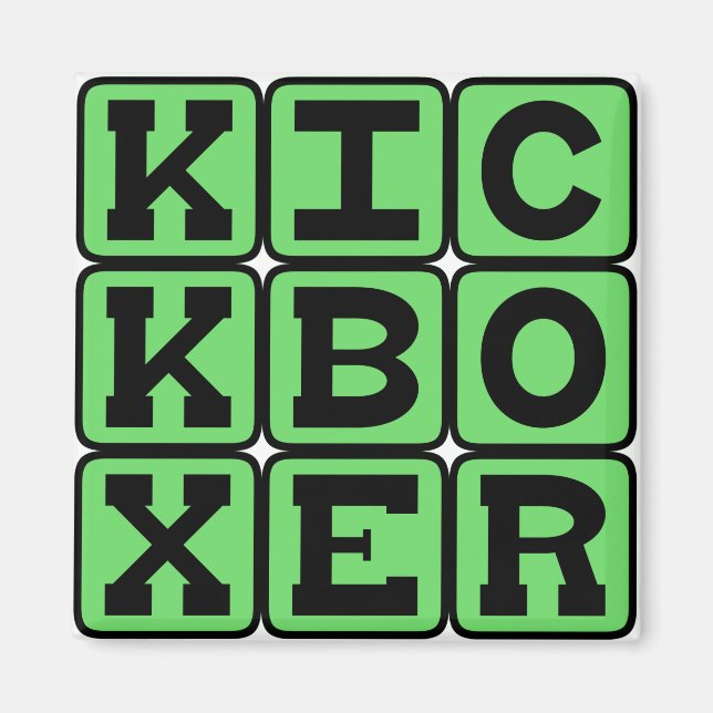 Kickboxer, Martial Arts Fighter Magnet (Front)