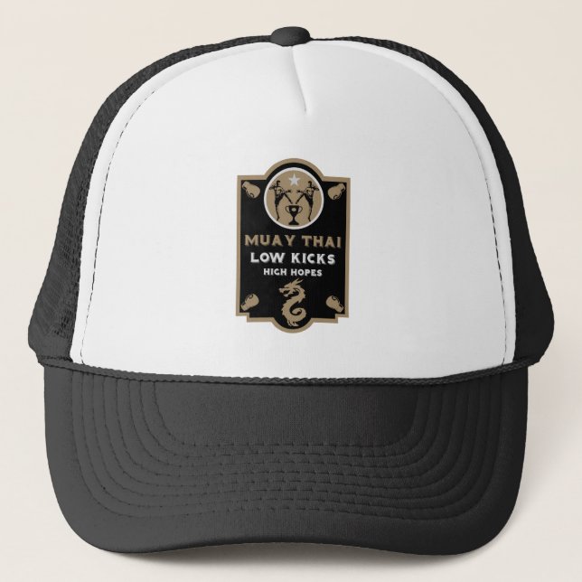 Kickboxer Muay Thai Sport Trucker Hat (Front)