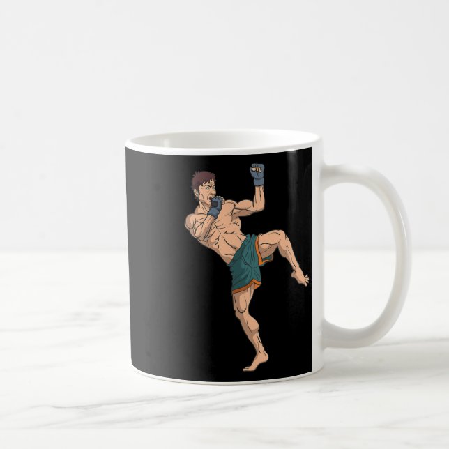 Kickboxer Prepares To Strike  Coffee Mug (Right)