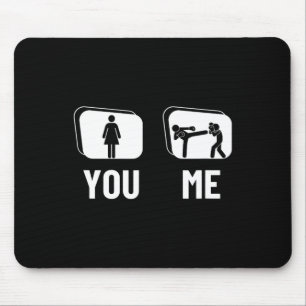 Kickboxer Proud Funny Women Kickboxing  Mouse Mat