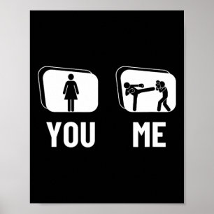 Kickboxer Proud Funny Women Kickboxing Poster