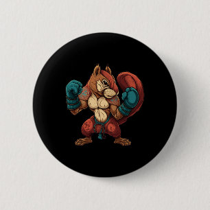 Kickboxer Squirrel Boxing Boxing Gloves Mma Kickbo 6 Cm Round Badge