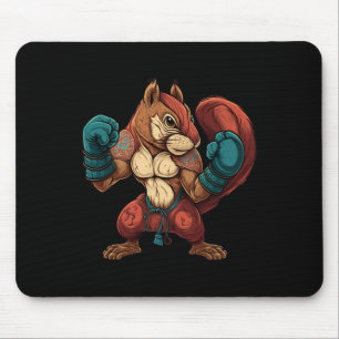 Kickboxer Squirrel Boxing Boxing Gloves Mma Kickbo Mouse Mat