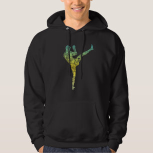 Kickboxer Typography Kickboxing Boxer Jab Workout Hoodie