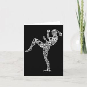 Kickboxer Typography - Kickboxing Mixed Martial Ar Card