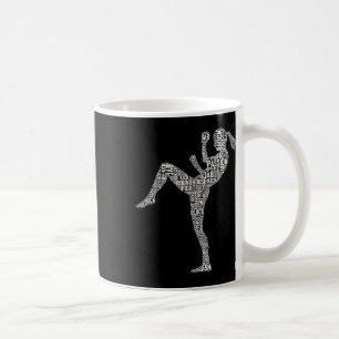 Kickboxer Typography - Kickboxing Mixed Martial Ar Coffee Mug