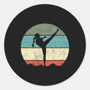 Kickboxing _4 classic round sticker