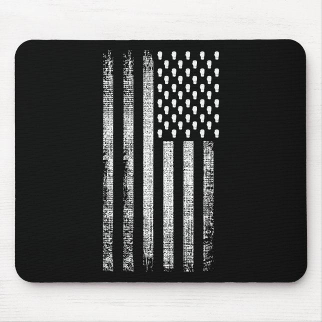 Kickboxing American Flag  Mouse Mat (Front)