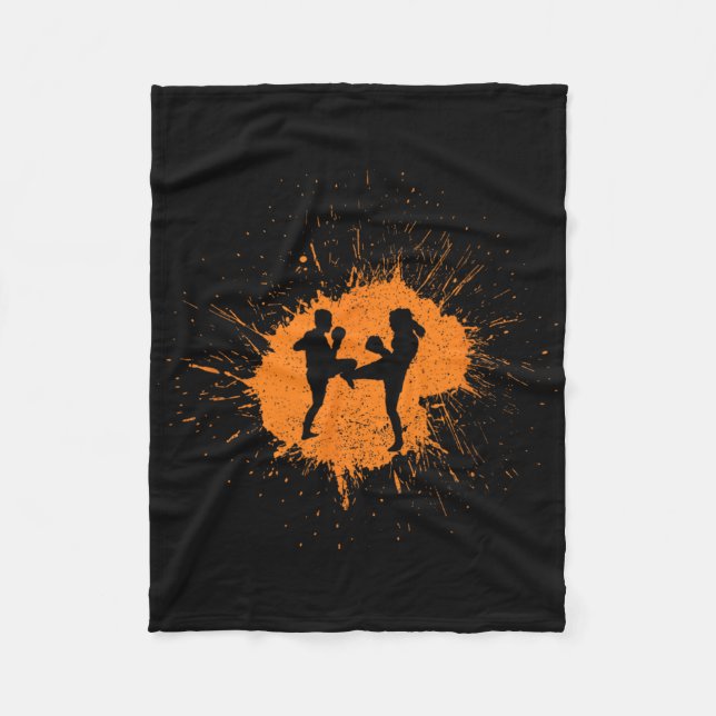 Kickboxing Art Sport  Fleece Blanket (Front)