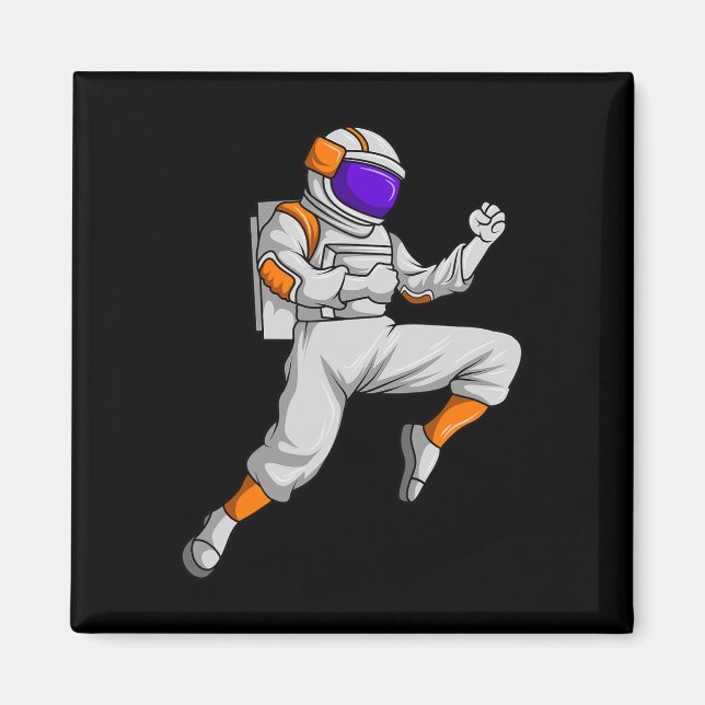 Kickboxing Astronaut Kickboxer Outerspace Karate B Magnet (Front)